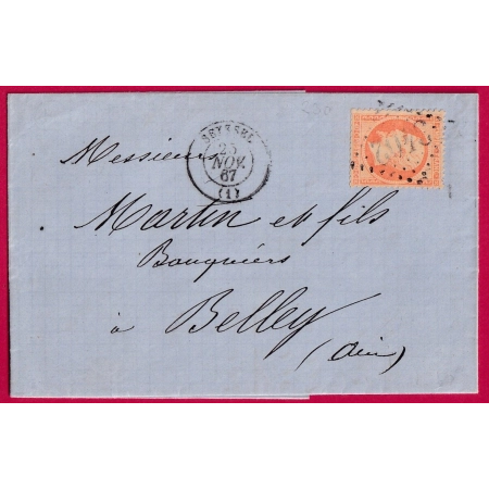 N°23 GC 3402 SEYSSEL AIN POUR BELLEY LETTRE COVER FRANCE