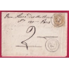 N°28 CAD TYPE 17 LAGNIEU AIN POUR ST SORLIN TAXE REEXPEDITION 2 POUR PARIS 1869