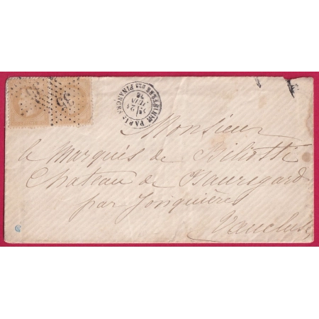 N°28 PAIRE PARIS ETOILE 35 MINISTERE DES FINANCES JONQUIERES VAUCLUSE LETTRE COVER FRANCE