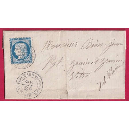 N°60 CAD TYPE 18 MARTIGNE FERCHAUD ILLE ET VILAINE POUR VITRE TYPE 17BIS LETTRE COVER FRANCE