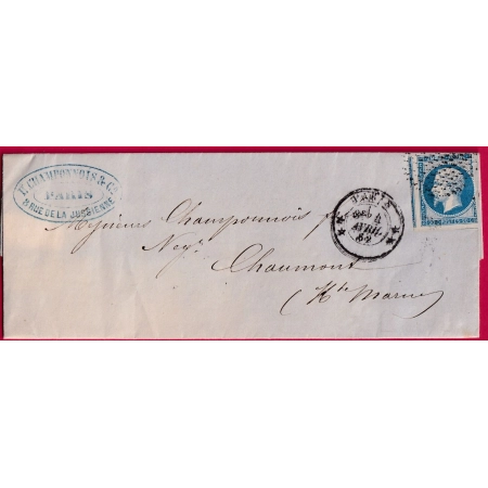 N°14 PARIS CERCLE DE POINTS POUR CHAUMONT HAUTE MARNE LETTRE FRANCE