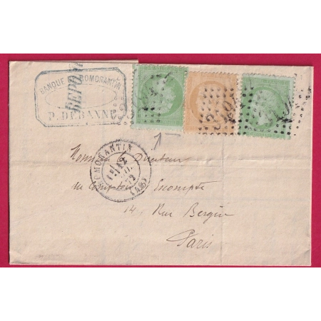 N35 X2 59 GC 3194 ROMORANTIN LOIR ET CHER POUR PARIS LETTRE COVER FRANCE