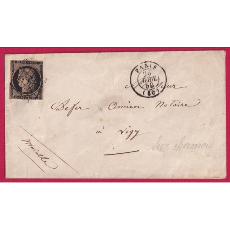 N°3 COULEUR FAUVE GRILLE PARIS POUR VIGY MOSELLE LETTRE COVER FRANCE