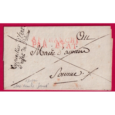 FFRANCHISE CONSEILLER ETAT PREFET DE POLICE POUR AMIENS SOMME LETTRE COVER FRANCE