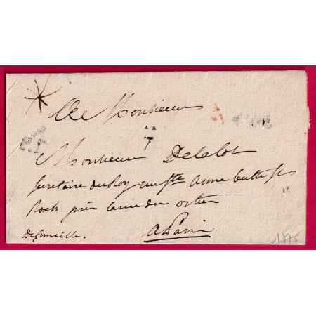 PETITE POSTES DE PARIS APD REMIS AU BOITIER 1775 INDICE 14 LENAIN 6B AU DOS BOITIER A15 LETTRE COVER FRANCE