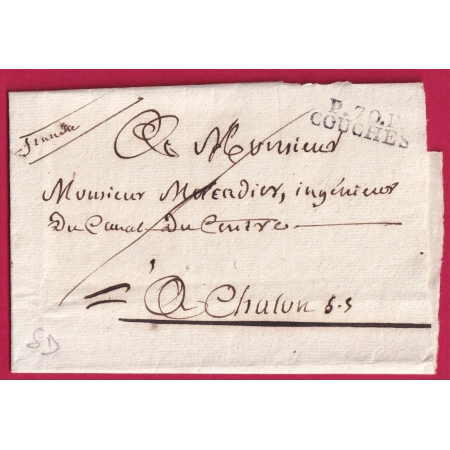 MARQUE P70P COUCHES SAONE ET LOIRE POUR CHALON SUR SAONE INDICE 12 LETTRE COVER FRANCE