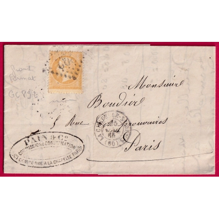 N°21 VARIETE GRAND TIMBRE GC 892 LA CHAPELLE ST DENIS POUR PARIS RECETTES REUNIES LETTRE COVER FRANCE