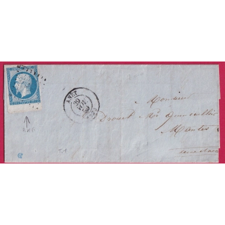 N°14 BDF PC 77 ANET EURE ET LOIRE POUR MANTES SEINE ET OISE LETTRE COVER FRANCE