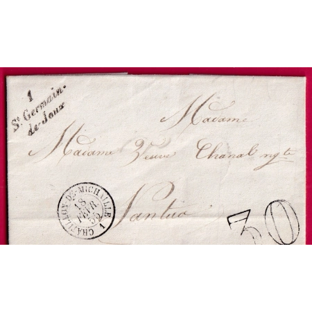 CURSIVE 1 ST GERMAIN DE JOUX AIN T15 CHATILLON DE MICHAILLE POUR NANTUA TEXTE LES ARCIS INDICE 14 LETTRE COVER FRANCE