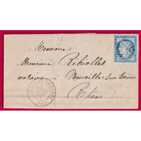 N°60 GC 6006 ST ANDRE DE CORCY AIN POUR NEUVILLE SUR SAONE INDICE 15 LETTRE COVER FRANCE