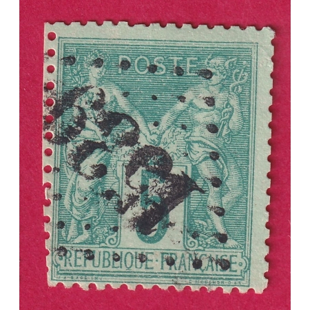 N°75 OBLITERATION GC 1539 JOUR DE L'AN PARIS TIMBRE STAMP