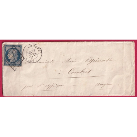 N°4 GRILLE DE LODEVE HERAULT POUR COMBRET AVEYRON INDICE 13 LETTRE COVER FRANCE