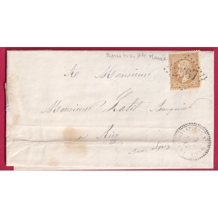 N°21 GC 2567 MOUSTIER STE MARIE POUR RIEZ BASSES ALPES LETTRE COVER FRANCE