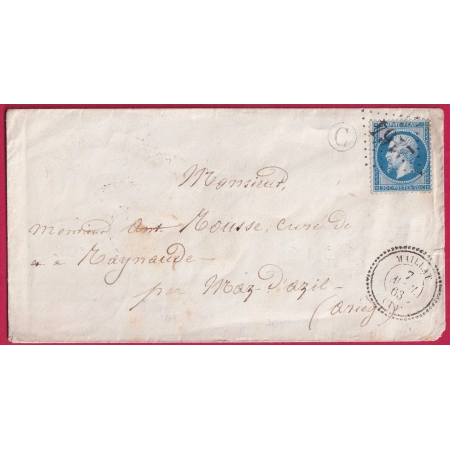 N°22 GC 2164 MAILLAT AIN CAD TYPE 22 POUR LE MAZ D'AZILLE ARIEGE INDICE 11 LETTRE COVER FRANCE