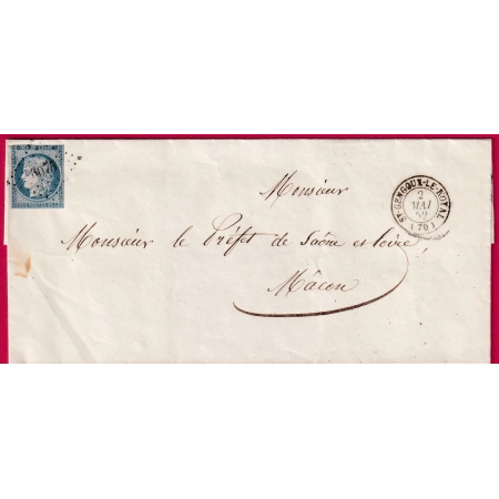 N°4 PC 3075 ST GENGOUX LE ROYAL SAONE ET LOIRE POUR MACON LETTRE COVER FRANCE