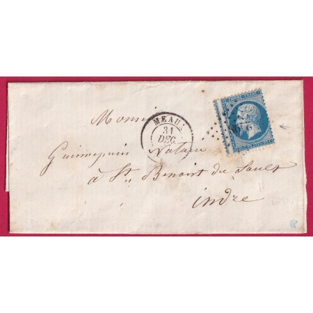 N°22 PC DU GC 2298 MEAUX SEINE ET MARNE CAD TYPE 15 NON SIGNALE PAR POTHION PIQUAGE LETTRE COVER FRANCE