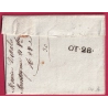 MARQUE 33 MONTAGNAC HERAULT EN ROUGE POUR NICE NIZZA MARITIMA VOIE DE MER ALPES MARITIMES 1820 LETTRE COVER FRANCE