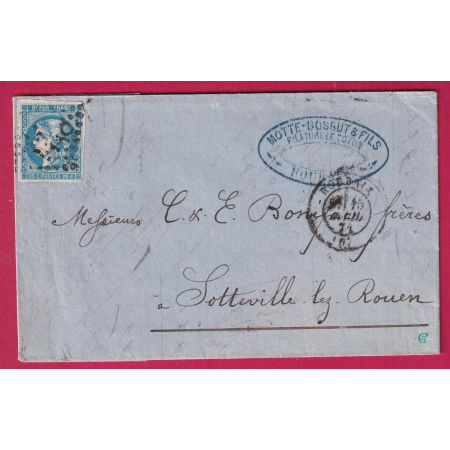 N°46B GC 3219 ROUBAIX NORD POUR SOTTEVILLE LES ROUEN LETTRE COVER FRANCE