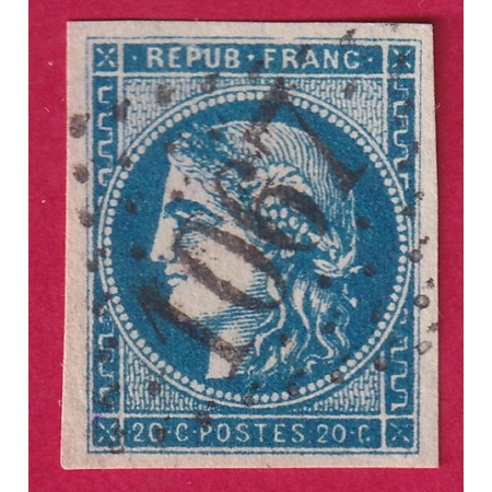 N°45C BLEU FONCE GC 1067 COGOLIN VAR TIMBRE STAMP BRIEFMARKEN