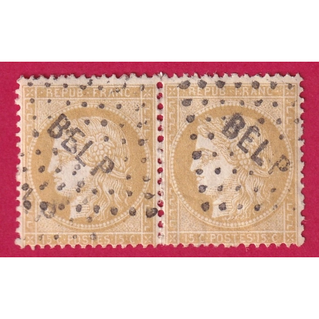 N°59 PAIRE AMBULANT BELP BELFORT A PARIS TIMBRE STAMP BRIEFMARKEN