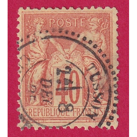 N°94 CAD TYPE 25 TUSSON CHARENTE TIMBRE STAMP BRIEFMARKEN