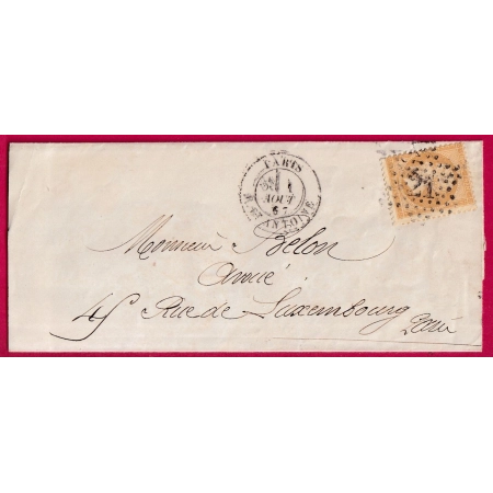 N°21 IMPRESSION DEFECTUEUSE PARIS ETOILE 21 R ST ANTOINE POUR PARIS LETTRE COVER FRANCE