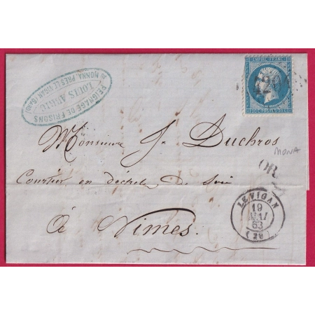 N°22 GC 4204 LE VIGAN GARD OR MONNA POUR NIMES LETTRE COVER FRANCE