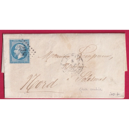 N°22 GC 2188 LE MANS BOITE MOBILE POUR SOLESMES NORD INDICE 17 LETTRE COVER FRANCE