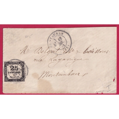 TAXE N°5 TTB CAD TYPE 17 MONTAUBAN TARN ET GARONNE POUR MONTAUBAN LETTRE COVER FRANCE
