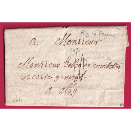 MARQUE ENCADREE BOURG LA REINE SEINE LENAIN N°1 INDICE 20 POUR ALBI TARN LETTRE COVER FRANCE