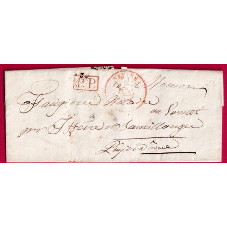 CAD TYPE 14 NEVERS EN ROUGE + PP NIEVRE POUR ISSOIRE PUY DE DOME INDICE 13 LETTRE COVER FRANCE