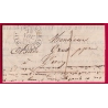 CAD TYPE 15 CHATILLON DE MICHAILLE AIN 1847 TAXE LOCALE 1 CURSIVE 1 ST GERMAIN DE JOUX EN ARRIVE LETTRE COVER FRANCE