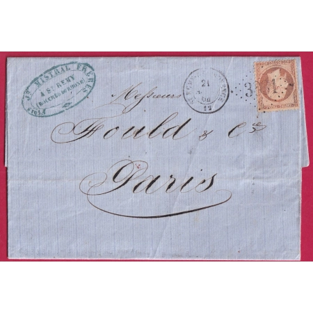 N°23 GC 3831 ST REMY DE PROVENCE BOUCHE DU RHONE POUR PARIS LETTRE COVER FRANCE