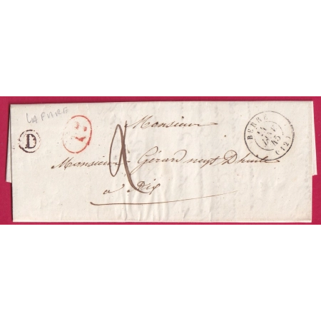 CAD TYPE 15 BERRE BOUCHES DU RHONE BOITE RURALE D LA FARE DECIME RURAL POUR AIX LETTRE COVER FRANCE