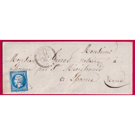 N°14 PC 3780 L'EPINE MARNE CAD TYPE 22 POUR EPENSE INDICE 14 LETTRE COVER FRANCE