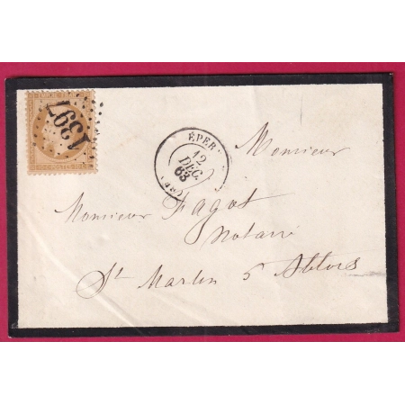 N°21 GC 1397 EPERNAY MARNE POUR ST MARTIN D'ABLOIS LETTRE COVER FRANCE