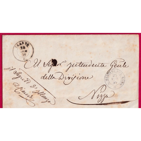 CAD SARDE CLANZO CLANS ALPES MARITIMES CAD SARDE ST MARTINO DEL VARO FRANCHISE LE MAIRE ILONSE LETTRE COVER FRANCE