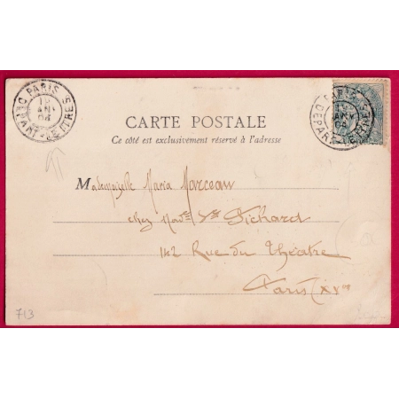 N°111 CAD PARIS DEPART LETTRES 1904 POUR PARIS RARE LETTRE COVER FRANCE TYPE BLANC