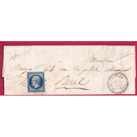 N°14 PC 2549 LE PORT ST PERE LOIRE INFERIEURE POUR PARIS CAD TYPE 22 INDICE 14 LETTRE COVER FRANCE