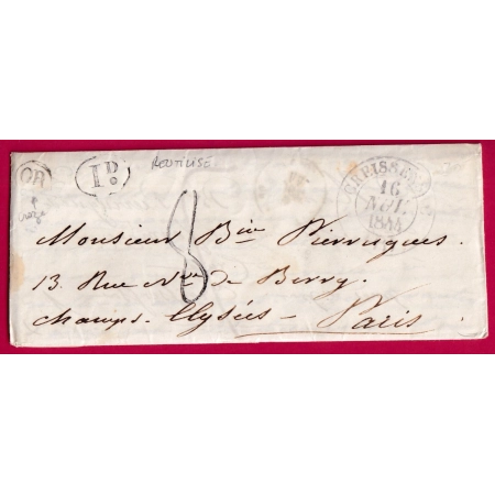 LETTRE REUTILISEE CREISSENSAC CRESSENSAC LOT OR CROZE DECIME RURALE LETTRE REUTILISEE CURSIVE 78 CALLAS VAR COVER FRANCE