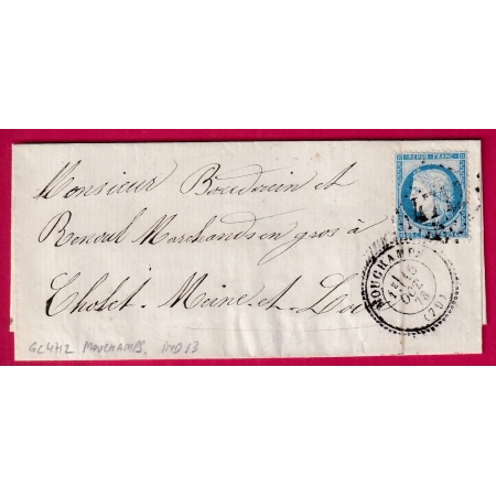 N°60 GC 4712 MOUCHAMPS VENDEE CAD TYPE 24 INDICE 13 CHOLET MAINE ET LOIRE LETTRE COVER  FRANCE