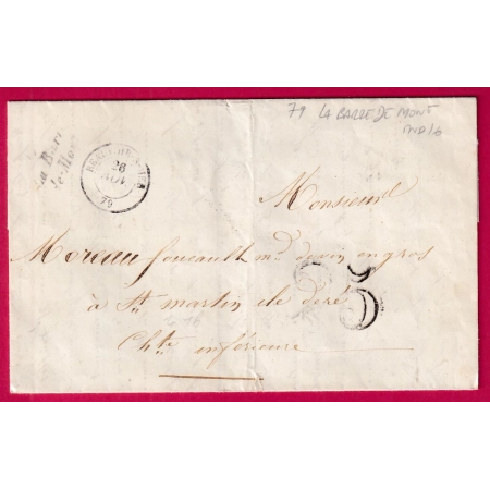 CURSIVE 79 LA BARRE DE MONT VENDEE POUR ST MARTIN DE RE INDICE 16 LETTRE COVER FRANCE