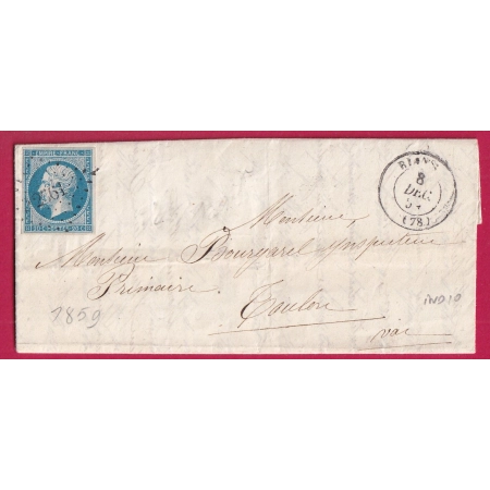 N°14 PC 2661 RIANS VAR INDICE 10 POUR TOULON LETTRE COVER FRANCE