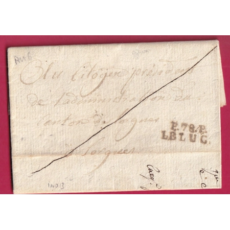MARQUE P78P LE LUC VAR 1798 POUR SORGUES INDICE 13 LETTRE