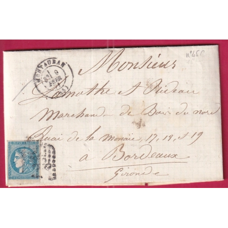 N°45C GC MONTAUBAN TARN ET GARONNE POUR BORDEAUX LETTRE COVER FRANCE