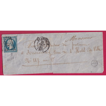 N°14 VARIETE POSTFS PC GRENOBLE ISERE BOITE RURALE SUPPLEMENTAIRE L2 LETTRE COVER FRANCE