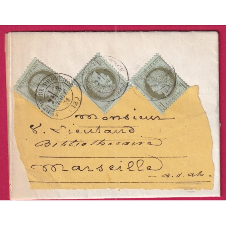 N°50 X3 ST REMY DE PROVENCE BOUCHES DU RHONE POUR MARSEILLE LETTRE COVER FRANCE