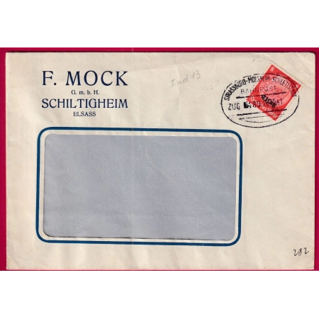 ALSACE LORRAINE  AMBULANT STRASBOURG MOLSHEIM SELESTAT 1941 LOTHRINGEN LETTRE COVER FRANCE