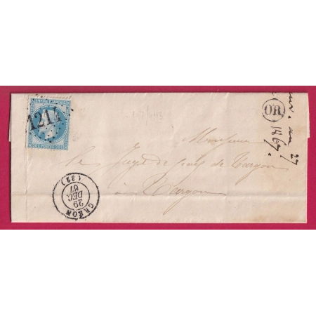 N°29 GC 1214 CREON GIRONDE OR A IDENTFIER POUR TARGON GIRONDE LETTRE COVER FRANCE