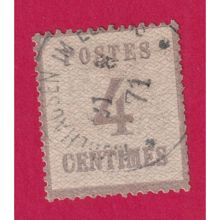 ALSACE LORRAINE N°3 BURELAGE INVERSE CAD MULHOUSE HAUT RHIN TTB TIMBRE BRIEFMARKEN STAMP FRANCE COTE